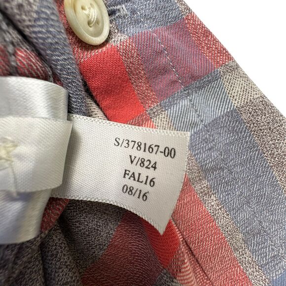 Banana Republic Luxe Flannel Plaid Camden Holiday Button Down Shirt Soft XXL - Picture 15 of 15